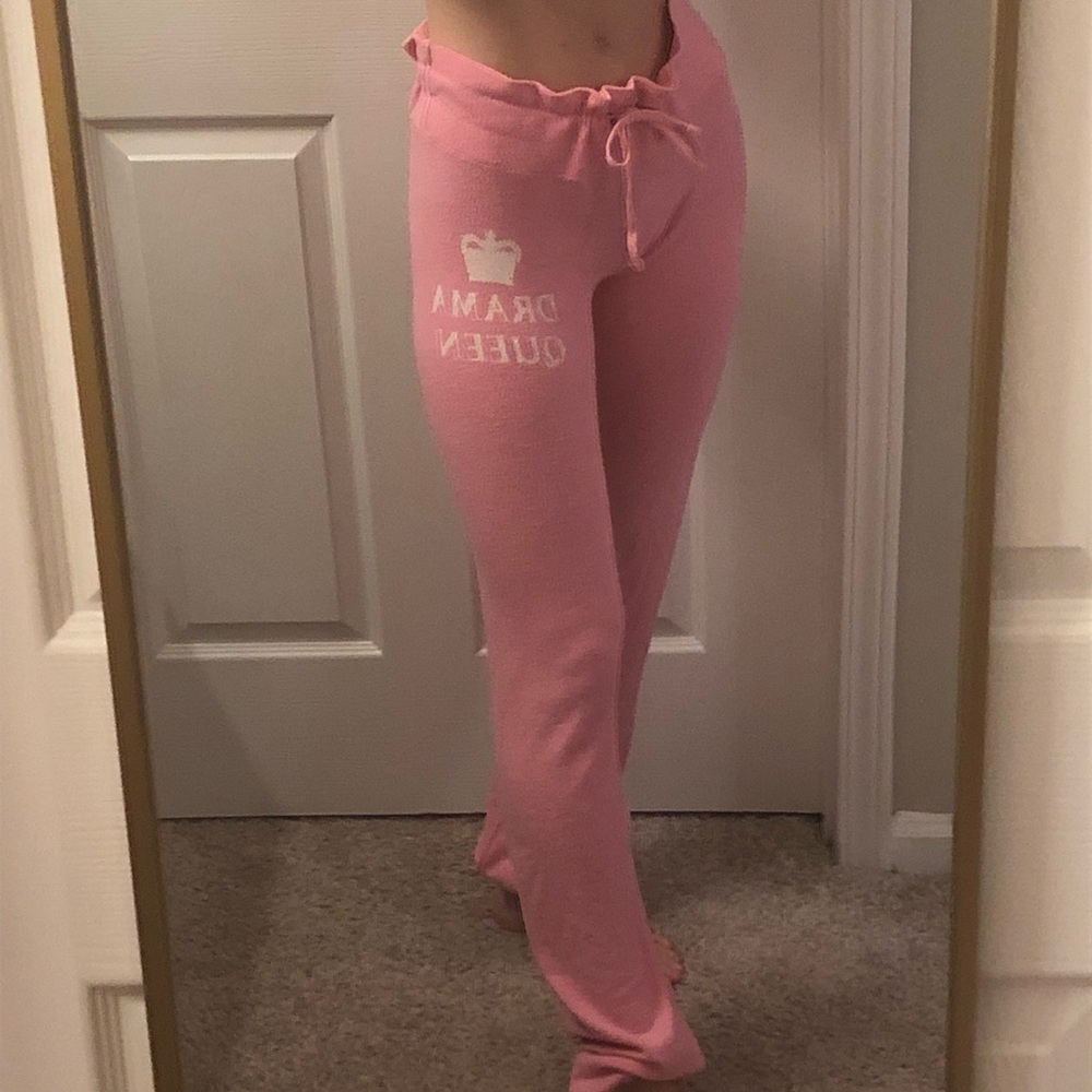 Wildfox - Drama Queen Baby Pink Jogger Sweatpants